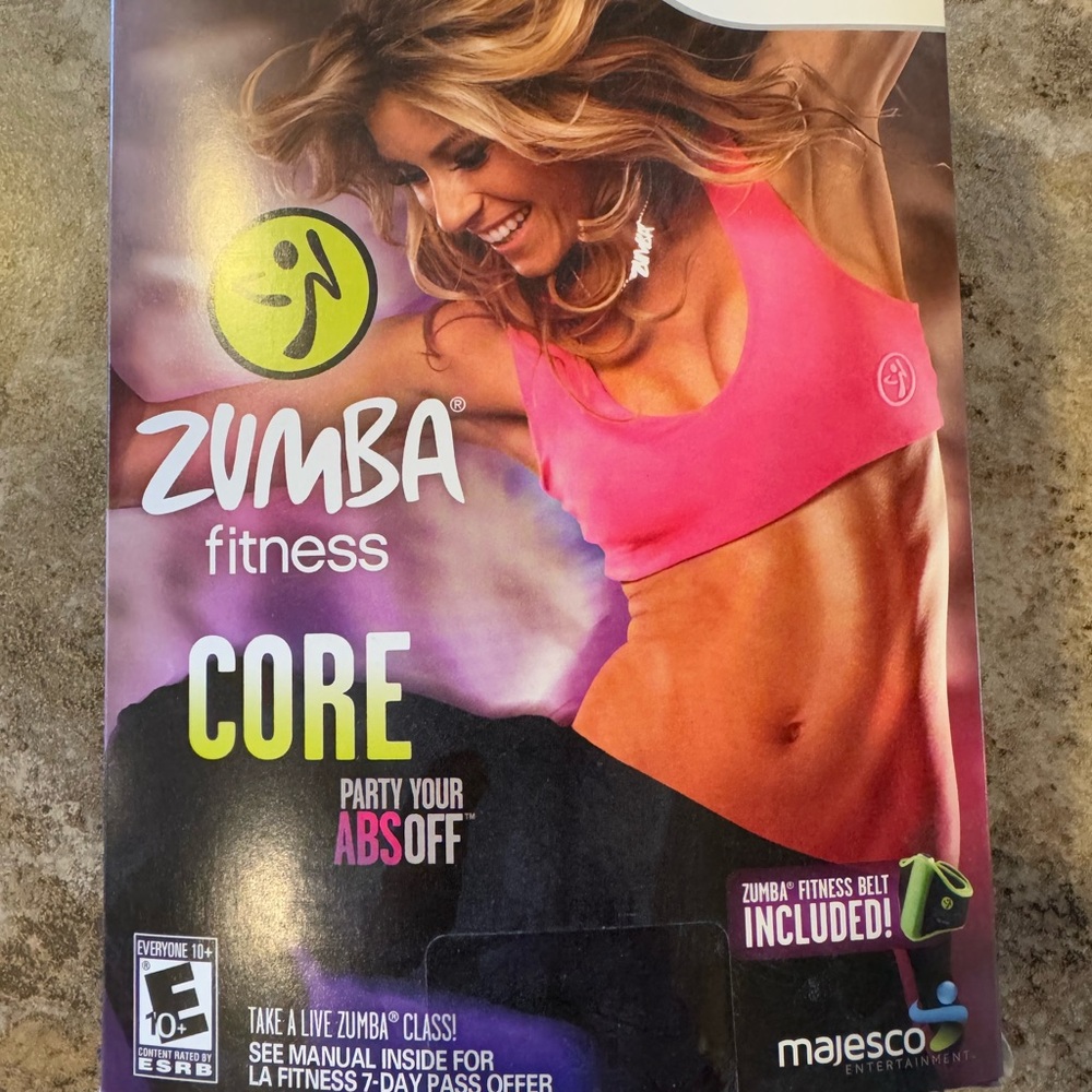 Zumba Fitness Core Game Nintendo Wii with hands free belt & manual